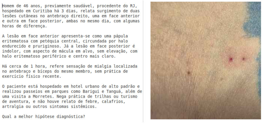 Caso clínico de lesão cutânea