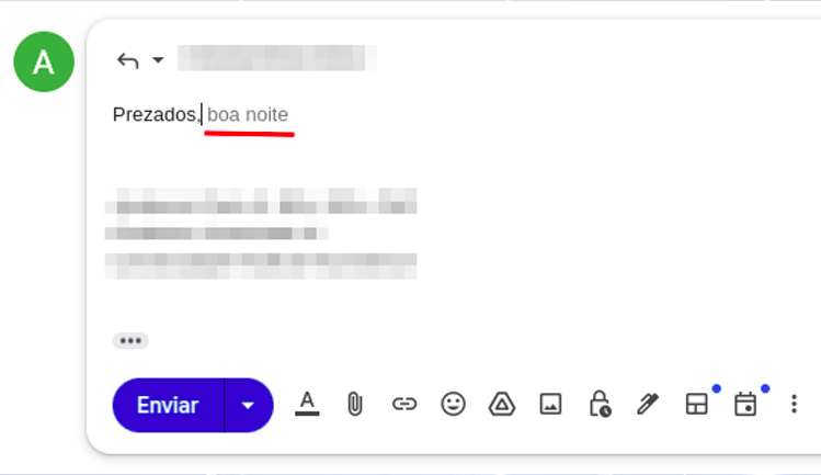 Exemplo de autocompletar em dispositivo móvel